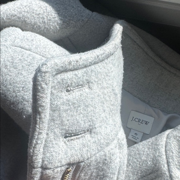 J. Crew Women's City coat with button neck Gray 6 - Picture 15 of 16